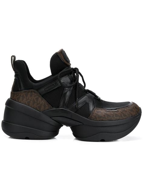 michael kors city sneakers black|Michael Kors olympia sneakers black.